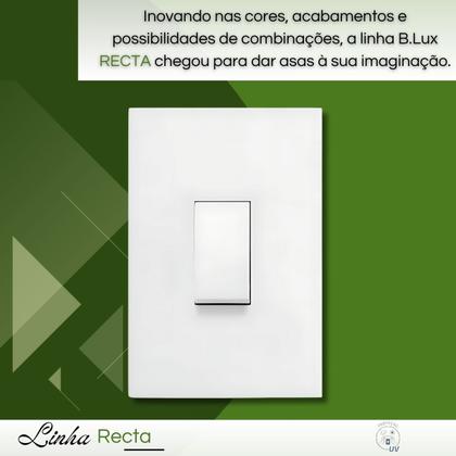 Imagem de Conjunto Interruptor Simples 4x2 Vertical Branca Brilhosa - B.lux