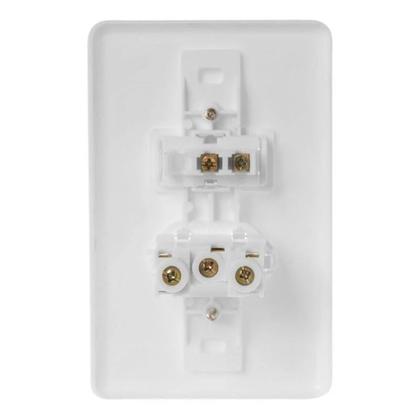 Imagem de Conjunto Interruptor Simples 6A + Tomada 10A 250V - Ilumi
