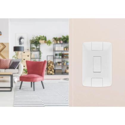 Imagem de Conjunto Interruptor Simples Completo Com Placa Aria 4x2 Tramontina
