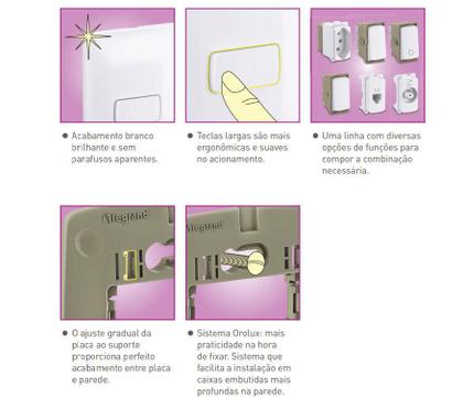 Imagem de Conjunto Interruptor Simples E Tomada 10A 680112 Pial Zeffia