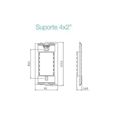 Imagem de Conjunto Interruptor Simples + Tomada 10A 4x2 Sleek MarGirius