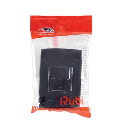 Imagem de Conjunto Interruptor Simples + Tomada 10A Preto Force Line