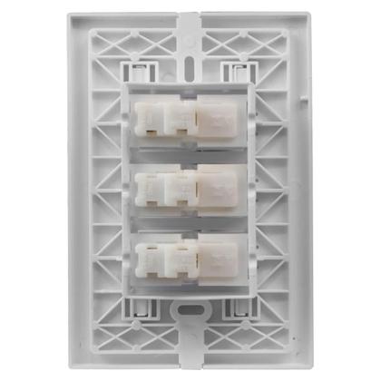 Imagem de Conjunto Interruptor Simples Triplo 4X2 Branco I9 9419 Ilumi