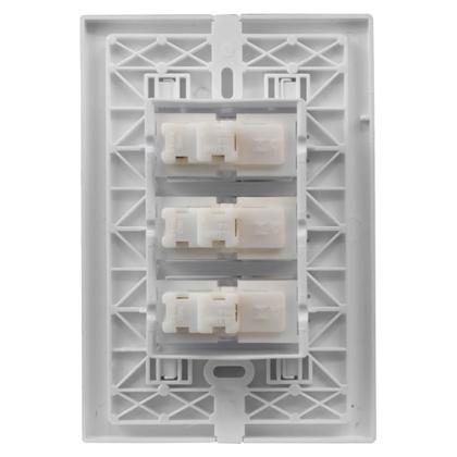 Imagem de Conjunto Interruptor Simples Triplo 4x2 Branco i9 9419 Ilumi