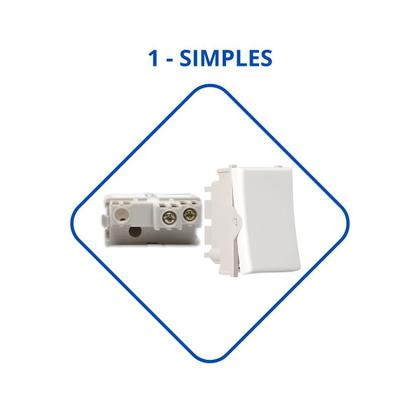 Imagem de Conjunto Interruptor Simples Vertical Soprano Siemens Ilus