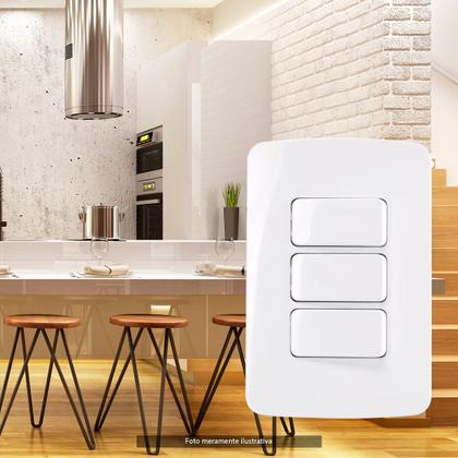 Imagem de Conjunto Interruptor Triplo 3 Teclas Paralelo B3 Margirius