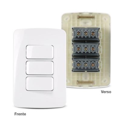 Imagem de Conjunto Interruptor Triplo 3 Teclas Paralelo B3 Margirius