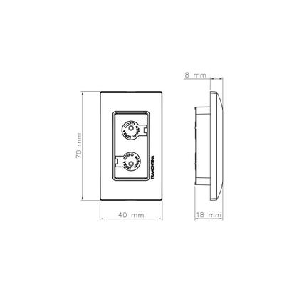 Imagem de Conjunto interruptores simples embutir moveis tramontina aria