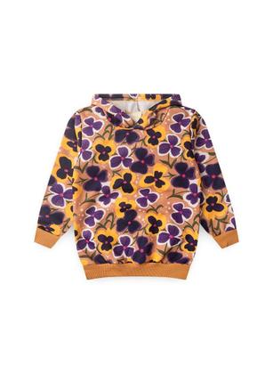 Imagem de Conjunto Inverno Menina Marrom Blusão Com Capuz e Legging em Cotton Folhas e Flores