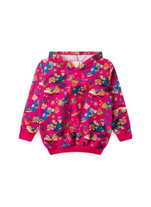 Imagem de Conjunto Inverno Menina Pink Blusão com Capuz e Calça em Moletom Turma dos Bichinhos