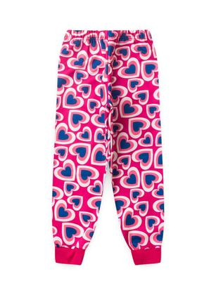 Imagem de Conjunto Inverno Menina Pink Jaqueta Com Capuz e Calça em Moletom Corações