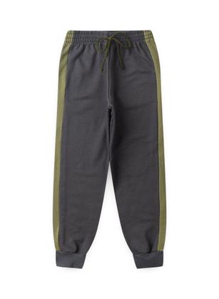 Imagem de Conjunto Inverno Menino Cinza Blusão e Calça em Moletom Básico com Recortes 