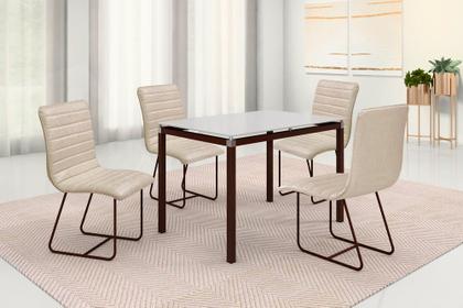 Imagem de Conjunto Itália com 4 Cadeiras e Base Tocantins BM Tubulares