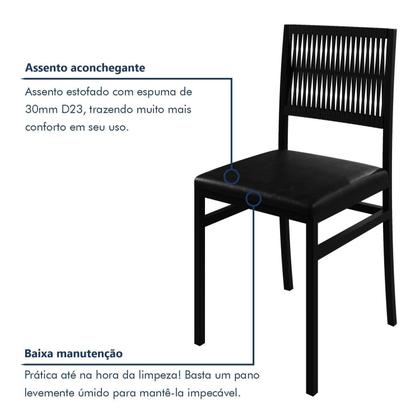 Imagem de Conjunto Itália Tampo Ripado Eucalípto 160cmx90cm com 6 Cadeiras Barcelona