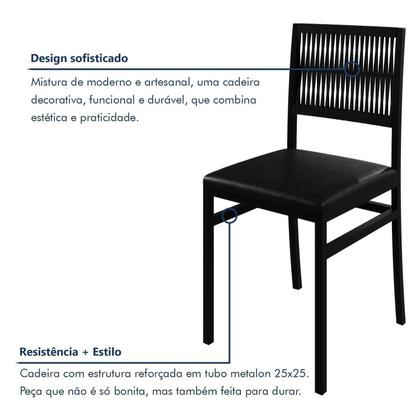 Imagem de Conjunto Itália Tampo Ripado Eucalípto 160cmx90cm com 6 Cadeiras Barcelona