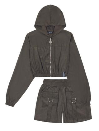 Imagem de Conjunto Jaqueta E Short Sarja Verde Musgo Dway