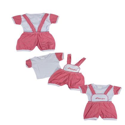 Imagem de Conjunto Jardineira Bebe Menino Short e Blusa