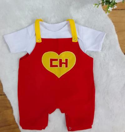 Imagem de Conjunto Jardineira Curta com Body e Boné Chapolim 03 Peças