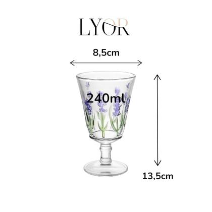 Imagem de Conjunto Jarra 1,3L De Suco Taças Estilo Lavanda 240ml Vidro