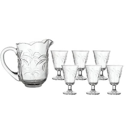 Imagem de Conjunto Jarra + 6 Taças Coconut Em Cristal Ecológico 1,3L- L hermitage