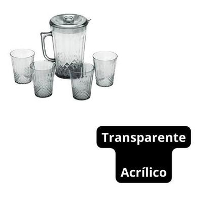 Imagem de Conjunto Jarra com 4 Copos Acrílico