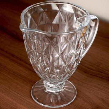 Imagem de Conjunto Jarra Diamante 1,2L + 4 Taças Cristal Ecológico 330ml Transparente - Bela Flor