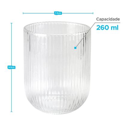 Imagem de Conjunto Jarra E Copos Prisma Canelado Transparente