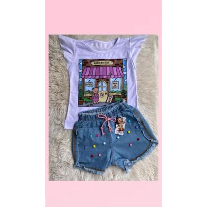 Imagem de Conjunto jeans infantil estampa bobbie goods.