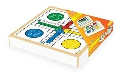 Imagem de Conjunto Jogo 2x1 Jogos Tabuleiro Damas E Ludo