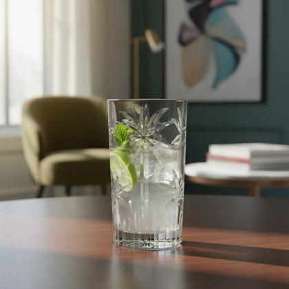 Imagem de Conjunto jogo 6 copos alto de cristal 360ml palm tree wolff 28147