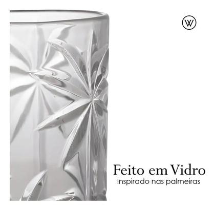 Imagem de Conjunto jogo 6 copos alto de cristal 360ml palm tree wolff 28147