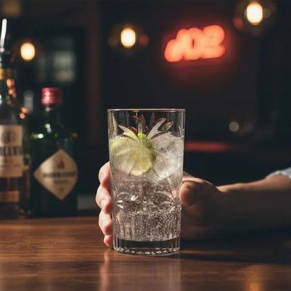 Imagem de Conjunto jogo 6 copos alto de cristal 360ml palm tree wolff 28147