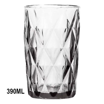 Imagem de Conjunto Jogo 6 Copos Vidro Diamond Alto Grande 390Ml Linha