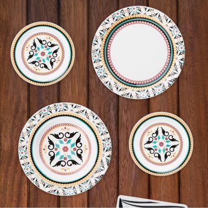 Imagem de Conjunto Jogo 6 Pratos Fundos Oxford Floreal Luiza 23cm