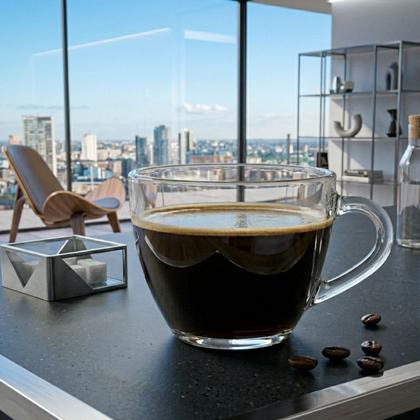 Imagem de Conjunto Jogo 6 Xícara Sem Pires Vidro Transparente Forte Grosso Resistente Café Chá Chocolate Quente 230ml
