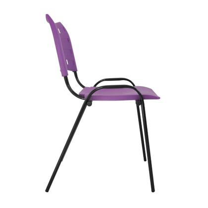 Imagem de Conjunto Jogo De Mesa 70x120 Com 4 Cadeiras Iso Roxa Para Sorveterias Lanchonetes Em Aço E Polipropileno