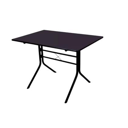 Imagem de Conjunto Jogo De Mesa 70x120 Refeitórios Lanchonetes Sorveterias Com 4 Cadeiras Iso Preta