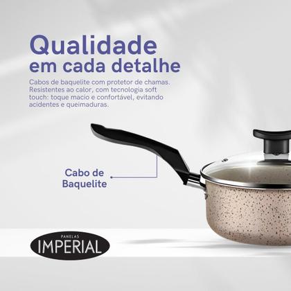 Imagem de Conjunto Jogo De Panelas Caçarola Antiaderente 5 Peças