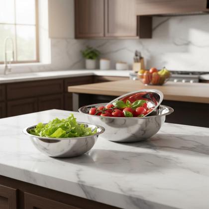 Imagem de Conjunto Jogo de Tigelas Vasilhas Bowls Inox Multiuso 3 pçs