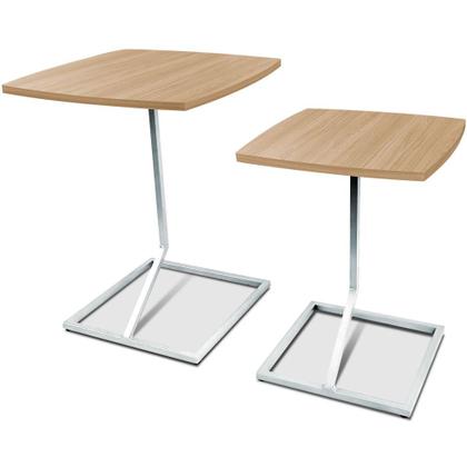 Imagem de Conjunto Jogo Mesa Tip De Canto Lateral Tampo Quadrado