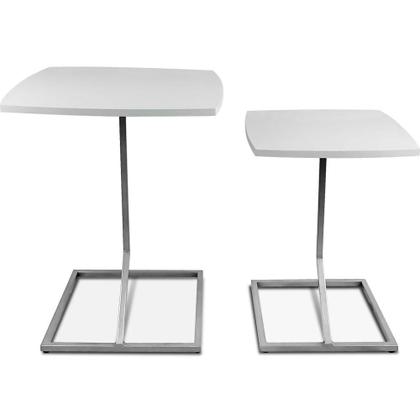 Imagem de Conjunto Jogo Mesa Tip De Canto Lateral Tampo Quadrado