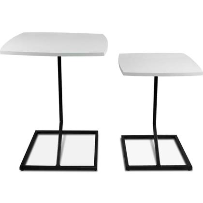 Imagem de Conjunto Jogo Mesa Tip De Canto Lateral Tampo Quadrado