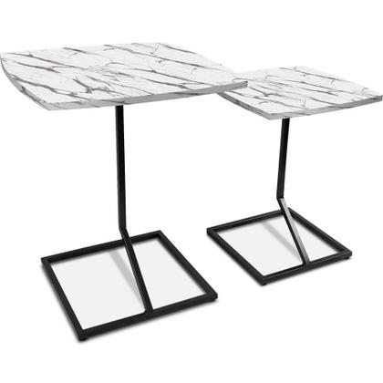 Imagem de Conjunto Jogo Mesa Tip De Canto Lateral Tampo Quadrado