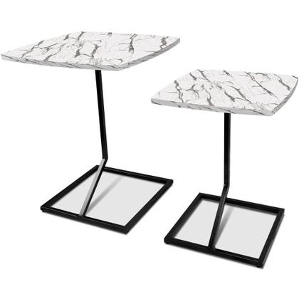 Imagem de Conjunto Jogo Mesa Tip De Canto Lateral Tampo Quadrado