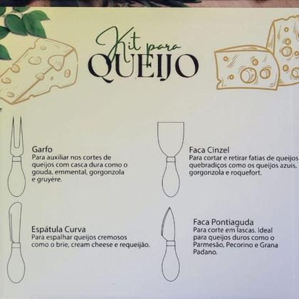 Imagem de Conjunto Jogo Para Queijo Premium 4 Peças Gourmet Mesa Posta