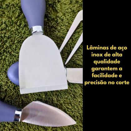 Imagem de Conjunto Jogo Para Queijo Premium 4 Peças Gourmet Mesa Posta - Unyhome