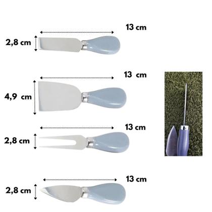 Imagem de Conjunto Jogo Para Queijo Premium 4 Peças Gourmet Mesa Posta - Unyhome
