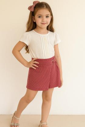 Imagem de Conjunto Juvenil Feminino Blusa MC + Shorts Saia Angerô