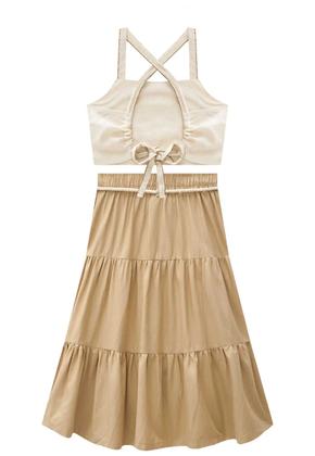 Imagem de Conjunto Juvenil Saia Blusa Areia Vic Vicky