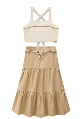 Imagem de Conjunto Juvenil Saia Blusa Areia Vic Vicky